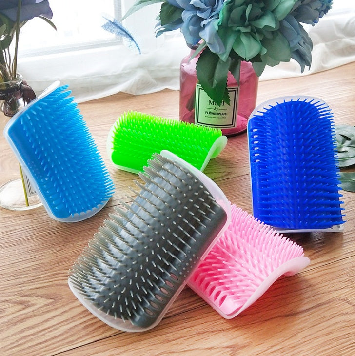 Brosse Murale Autonettoyante pour Chats – Massage & Élimination des Poils - La Tribu Poilue