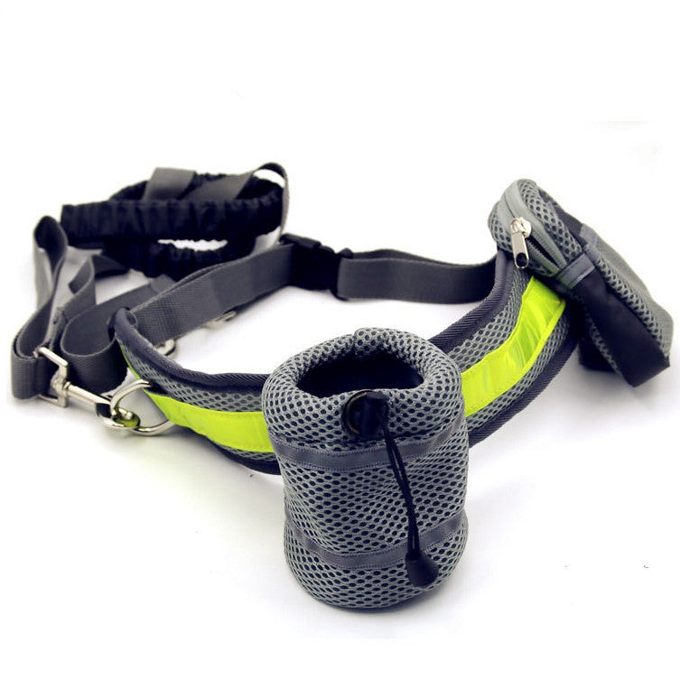 Set de Canicross 4 en 1 pour Chien - Ceinture Lombaire, Laisse Élastique et Sac de Hydratation - Équipement Running & Randonnée - La Tribu Poilue