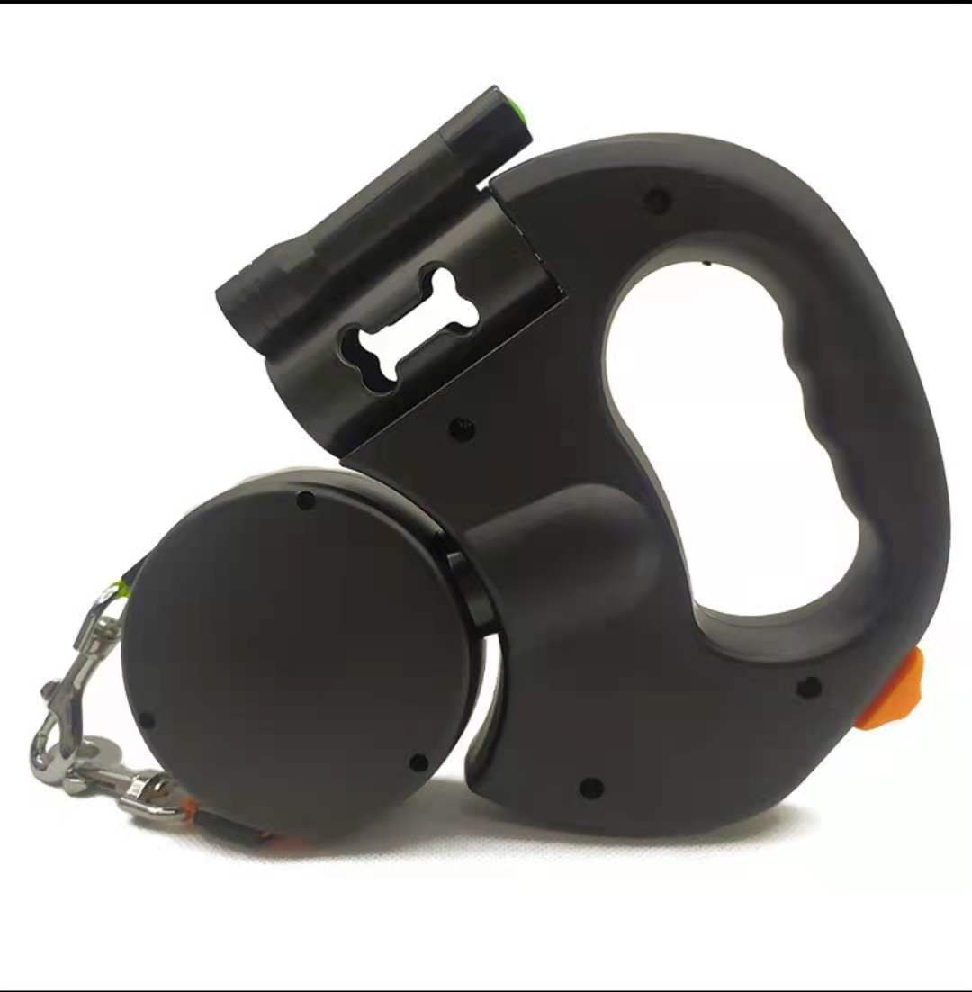 Laisse Rétractable Réfléchissante pour Petits Chiens – Double Laisse avec Lumière LED et Rotation 360° - La Tribu Poilue
