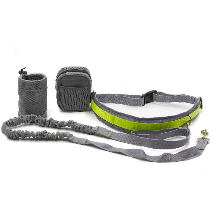 Set de Canicross 4 en 1 pour Chien - Ceinture Lombaire, Laisse Élastique et Sac de Hydratation - Équipement Running & Randonnée - La Tribu Poilue